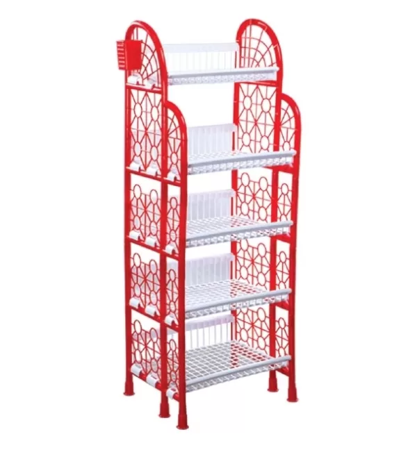 Popular Deluxe Rack 5 Step-Red & White