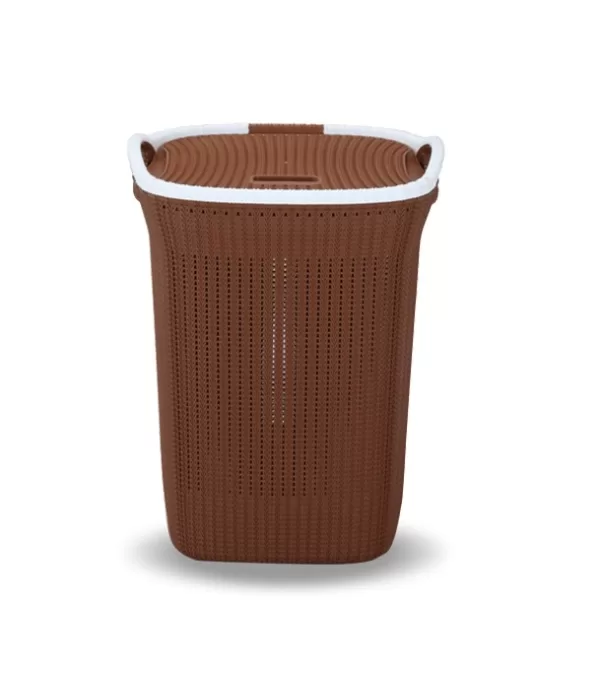 Cane Laundry Basket Oval- Eagle Brown