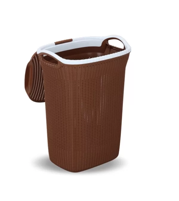 Cane Laundry Basket Oval- Eagle Brown - Image 2