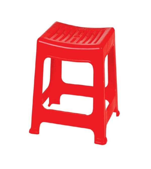 Timber Stool High Red