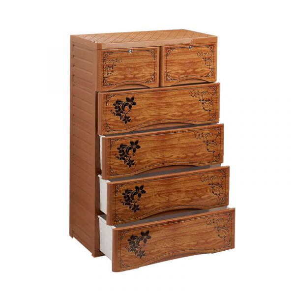 Elegant Woody Wardrobe Double 5 Drawer - Image 2