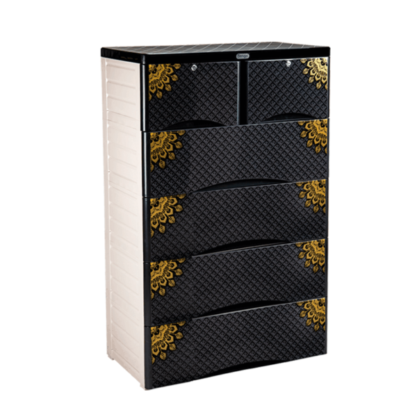 RFL Elegant-Stylo-Wardrobe-Double-5-Drawer