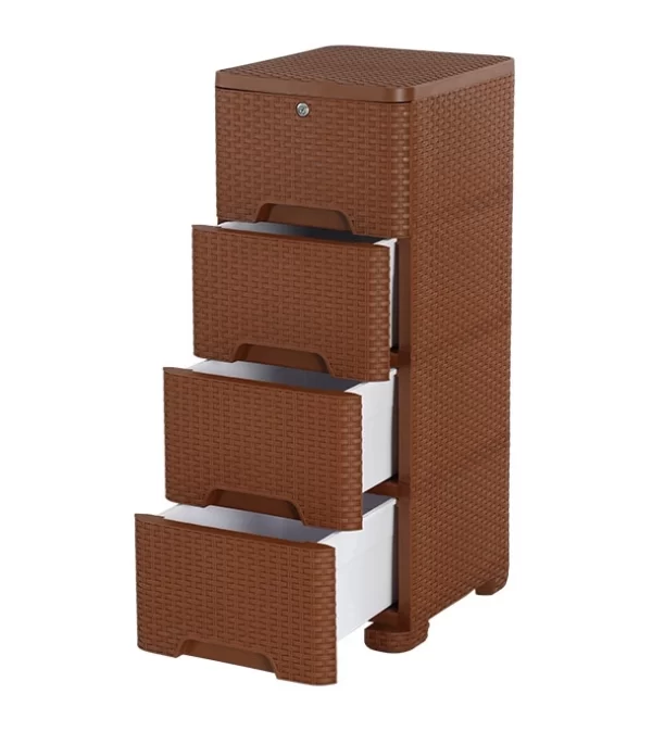 Caino Closet 4 Drawer Eagle Brown - Image 3